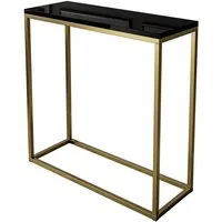 Lookway Konsolentisch MODERN HOCHGLANZ mit goldfarbenem, mattem Gestell (1x Konsole), Breite: 80/100 cm