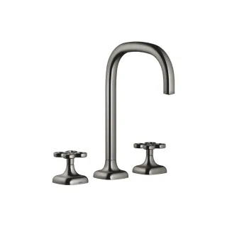 Dornbracht Waschtisch-Dreilochbatterie mit Ablaufgarnitur COYA 20713424 Dark Chrome,20713424-19 20713424-19