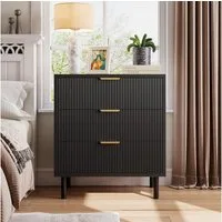 GarveeMore Kommode Kommode mit 3 Schubladen Sideboard Schubladenschrank 70x40x76cm