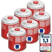EVOCAMP Gaskartusche 6x Butangas Kartuschen 500g, Schraubkartusche mit Butan/ Propan Gas, 6 St.