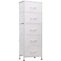 WLIVE Kommode Kommodenschrank, Sideboard mit 4/5 Schubladen, 40/120×30×98 cm, Metallrahmen, verstellbare Füße für Schlafzimmer/Flur