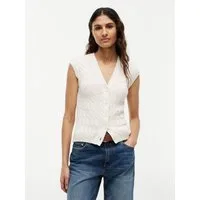 Tommy Hilfiger Strickweste MID GG CABLE VEST CARDI Baumwolle, mit Zopfstrickmuster