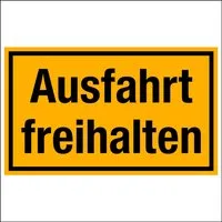Wichelhaus Bild Ausfahrt freihalten S - 25x15cm selbstklebend, Ausfahrt freihalten S