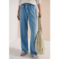 CECIL Loose-fit-Jeans Style Neele mit elastischem Bund und Kordelzug