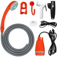 FIVMEN Gartendusche Akku Campingdusche Tauchpumpe Handbrause Aussendusche Camping Dusche (1 St), mit 2200mAh wiederaufladbarer Akku, USB-Ladekabel, für Camping, Strand
