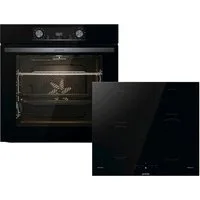 GORENJE Backofen-Set BLACKSET2, mit 1-fach-Teleskopauszug, Aqua Clean, Pizzafunktion mit 300 °C – perfekt für Pizza, Focaccia und mehr!