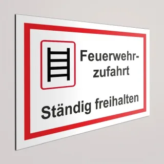 Feuerwehrzufahrt Schild - ständig freihalten
