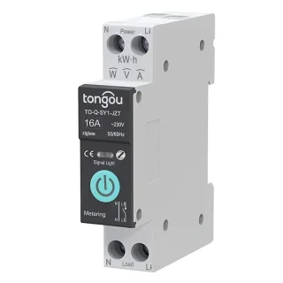 TO-Q-SY1-JZT Zigbe Din Rail Switch with Metering 32A-63A TUYA Smart Life APP & Voice Remote Control Real-Time Monitoring