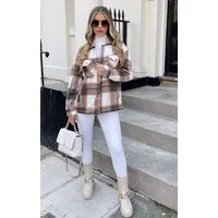 Worldclassca Flanellbluse Worldclassca Oversized Karo Hemd Hemdjacke Kariert Holzfällerhemd