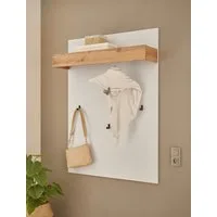 Home affaire Garderobenpaneel GiRON/CiTY, Wandregal in vier Farben, Flurgarderobe mit Hutablage, mit Kleiderstange und Haken, 100 cm breit