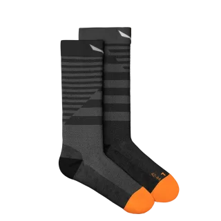 SALEWA - Fanes Hybrid Stripes Merino Socken Herren - Grau (Gr.45-47)