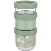 Mepal Kinderbesteck Mepal Mio 550 ml Snackbox stapelbar 3-teilig - Little Farm