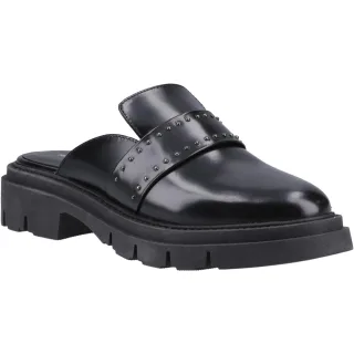 Hush Puppies Nicole Nieten Leder Damen Schwarz Mules