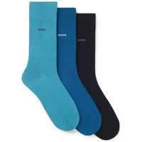 BOSS Businesssocken 3P RS Uni CC (3-Paar) mittelhoch, verstärkte Zehen- und Fersenpartie