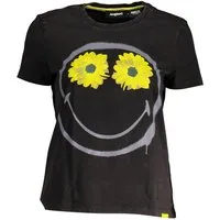 Desigual T-Shirt Stylisches Damen Kurzarm-T-Shirt in Schwarz mit
