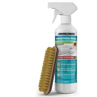 Macari 500 ml Premium Polsterreiniger Sofa & Auto, Couch, Matratzen, Autositz Polsterreiniger (Textilreiniger inkl. Polsterbürste alles in einem Set Made in Germany)