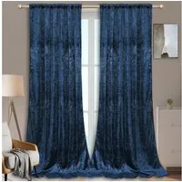 Rosnek Vorhang Luxuriöser, geblümter Samt, für Wohnzimmer Schlafzimmer Deko (2 St), Stangendurchzug, verdunkelnd, H×B: 183×132,213×132,244×132,274×132,304×132