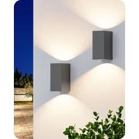 EDISHINE Außen-Wandleuchte, ohne Leuchtmittel, Up-Down Wandbeleuchtung