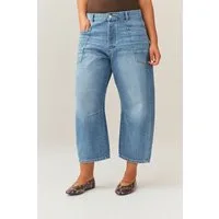 Next Weite Jeans Sanduhr Jeans mit zwei Taschen und Barrel-Bein (1-tlg)