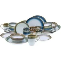 CreaTable Kombiservice Cascade Bunt (32-tlg), 8 Personen, Steinzeug
