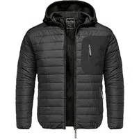 Amaci&Sons Steppjacke MACON Hybrid Steppjacke Hybrid Softshell Herren Outdoor Kapuzen Jacke