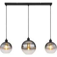 GLOBO LIGHTING Pendelleuchte, Leuchtmittel nicht inklusive, Hängeleuchte Pendelleuchte Deckenlampe Esszimmerlampe Glas Rauchfarbe