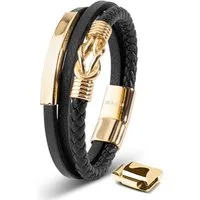 SERASAR Lederarmband Leder Herrenarmband "Proud" (Klassisch, elegant, casual, 1-tlg), aus Echtleder, Länge durch extra Glied verstellbar