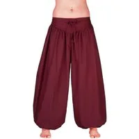 Leucht-Welten Pumphose Ballonhose, weite Pumphose aus Baumwolle für Damen Rot weit geschnitten