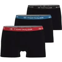 TOM TAILOR Boxershorts Buffer (3er Pack) weich, bequem, basic, eng, Logobund, Baumwollmix