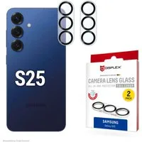 Displex Kameraschutzglas Camera Lens Glass All-In-One Protector Full Cover für Samsung Galaxy S25, Packung, Objektivschutz, Kameraschutz, kratz- & stoßfest