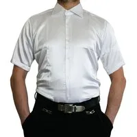 Tonelli Businesshemd Designer Glanzhemd kurzarm Hemd New Kent Kragen Bügelleicht, Glanz, Pflegeleicht, Alle Jahreszeiten