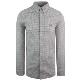 Lacoste Stretch Slim Fit Herrengrau Hemd