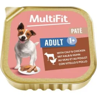 MultiFit Nassfutter Hund Pastete Kalb und Huhn 48x150 g