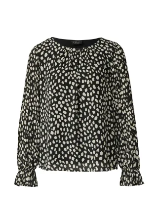 s.Oliver BLACK LABEL - Bluse schwarz/creme - Gr. - 36