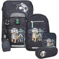 Beckmann Schulranzen Classic (6tlg., inkl. Sportrucksack, Federmäppchen, Schlamperrolle und Buttons)