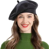 Zaewry Baskenmütze Damen,Weich Klassisch Einfarbig Französischer Stil Barett Retro Barett Künstler Klassische für Mädchen und Frauen