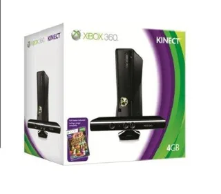 Microsoft Xbox 360 Slim 4GB [inkl. Kinect Sensor und Kinect Adventures] schwarz