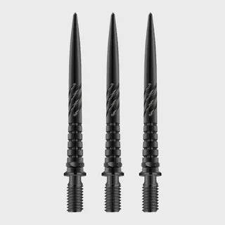Steel Dart Spitzen Geriffelt - Schwarz / Lang (39mm)