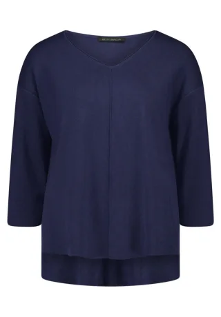 Betty Barclay - Pullover mit V-Ausschnitt blau - Gr. - 36