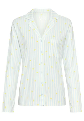 LASCANA - Vivance Dreams VD Classic Shirt blue stripes - Gr. - 50