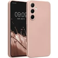 kwmobile Smartphone-Hülle Handyhülle für Samsung Galaxy A55 5G Hülle, weiche Silikon Case metallisch schimmernd - Schutzhülle Cover