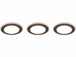 TRIO LED-Einbauleuchten-Set Argus 653610332 schwarz, 4 W, 350 lm, 3000 K, 1 W RGB, 3 Stück