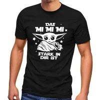 MoonWorks Print-Shirt Herren T-Shirt Parodie Spruch Das mi mi mi stark in dir ist Fun-Shirt Moonworks® mit Print