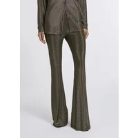 Nicowa Stoffhose CAROWI Lamé-Jersey Hose mit Schlag