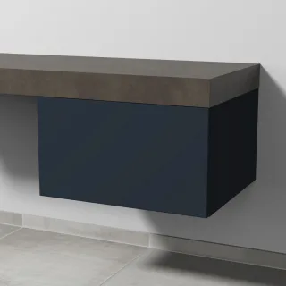 Sanipa Anbau-/Solitärschrank mit Auszug 2morrow (P3233) 340x600x520 Marine-Matt, P32331R P32331R