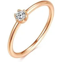 Lisandra Scott Silberring Ring mit weißem Stein 925 Silber, Verlobungsring Solitär-Ring Damen, Sag mehr als Worte – mit einem Ring, der für sich spricht.