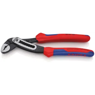 KNIPEX Alligator Wasserpumpenzange mit Mehrkomponenten-Hüllen schwarz atramentiert 180 mm - 8802180