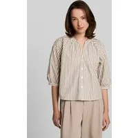 TOM TAILOR Denim Kurzarmbluse Blusen & Shirts Bluse mit Streifenmuster