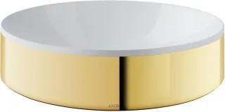 Hansgrohe Aufsatzwaschtisch AXOR Suite Basins&Bathtubs 400mm o.Hl.u.Ül weiss/polished gold optic, 42 42001990