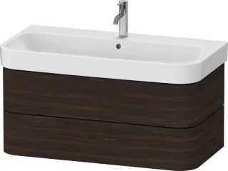 Duravit Happy D.2 Plus Waschtischunterbau wandhängend Nussbaum gebürstet Matt 975x490x415 mm - HP438 HP4388069690000